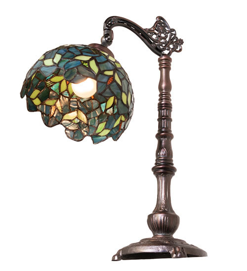 20" High Nightfall Wisteria Bridge Arm Table Lamp