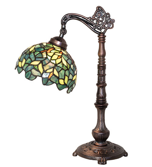 20" High Nightfall Wisteria Bridge Arm Table Lamp