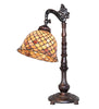 20" High Tiffany Fishscale Bridge Arm Table Lamp