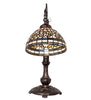20" High Tiffany Turning Leaf Bridge Arm Table Lamp