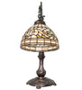 20" High Tiffany Turning Leaf Bridge Arm Table Lamp