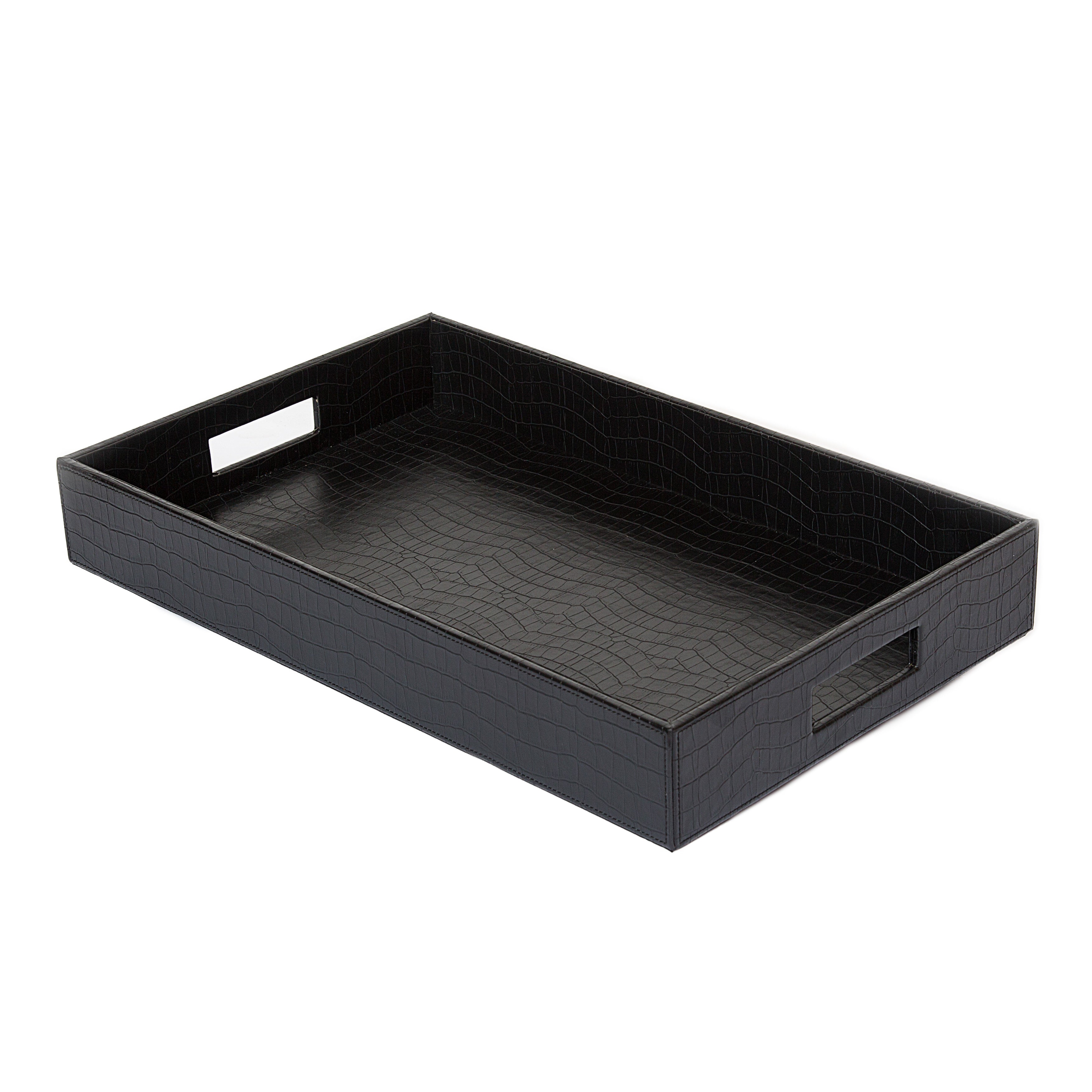 Black Croc Serving Tray