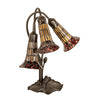 16" High Stained Glass Pond Lily 3 Light Accent Lamp