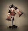16" High Stained Glass Pond Lily 3 Light Accent Lamp