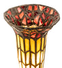 13" High Stained Glass Pond Lily Twin Cherub Accent Lamp
