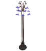 63" High Blue/White Tiffany Pond Lily 12 Light Floor Lamp