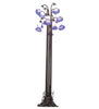 63" High Blue/White Tiffany Pond Lily 12 Light Floor Lamp