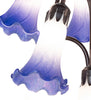 63" High Blue/White Tiffany Pond Lily 12 Light Floor Lamp
