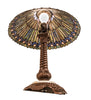 23" High Tiffany Jeweled Peacock Table Lamp