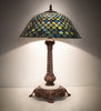 15" High Stained Glass Pond Lily Accent Lamp