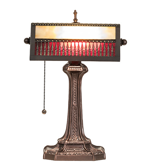 15.5" High Gothic Mission Banker's Lamp