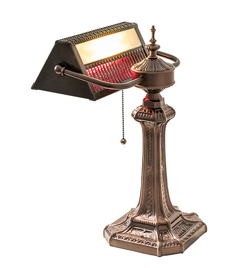 15.5" High Gothic Mission Banker's Lamp