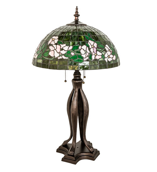 33" High Tiffany Banded Dogwood Table Lamp