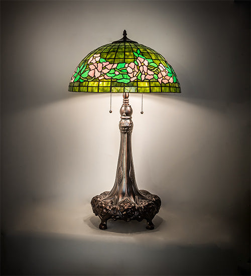 31" High Tiffany Banded Dogwood Table Lamp