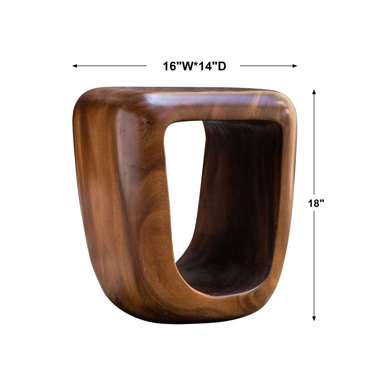 Uttermost Loophole Accent Stool, Natural Wash - CLOSEOUT