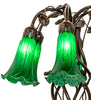 18" High Green Tiffany Pond Lily 6 Light Table Lamp