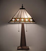 24" High Diamond Band Mission Table Lamp