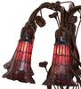 19" High Stained Glass Pond Lily 6 Light Table Lamp