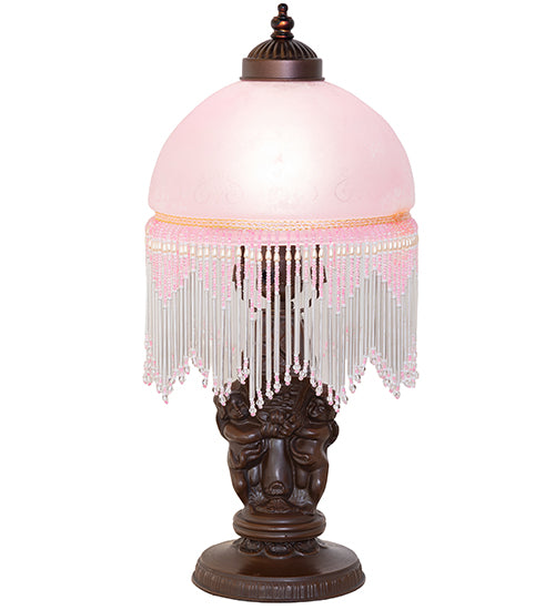 17" High Roussillon Cherub With Lantern Mini Lamp