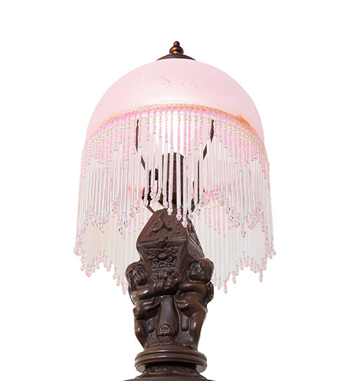 17" High Roussillon Cherub With Lantern Mini Lamp