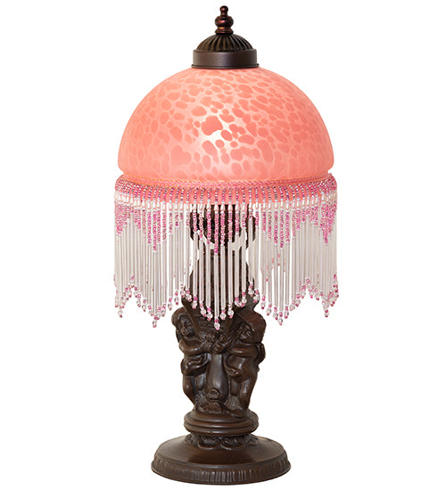 17" High Roussillon Cherub With Lantern Mini Lamp