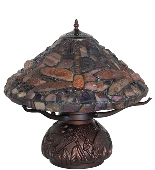 17" High Dragonfly Agata Table Lamp