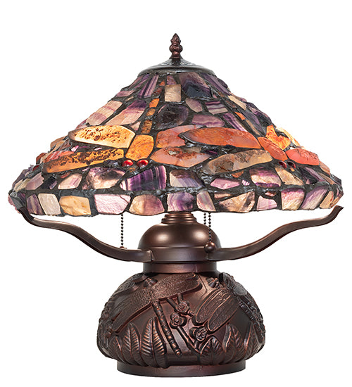 17" High Dragonfly Agata Table Lamp