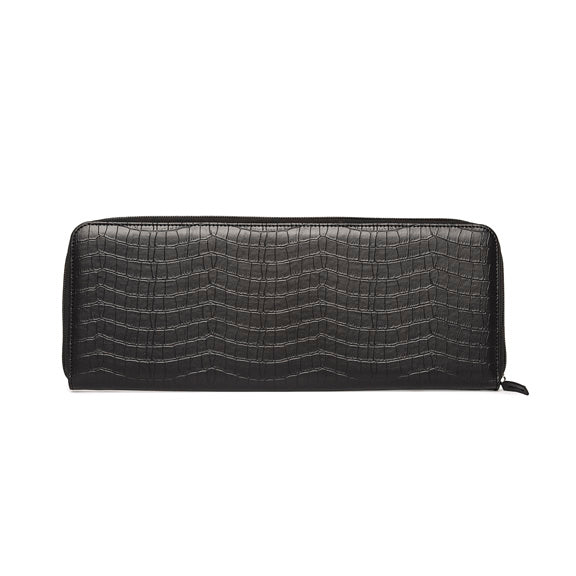 Monaco Travel Tie Case Black Croc