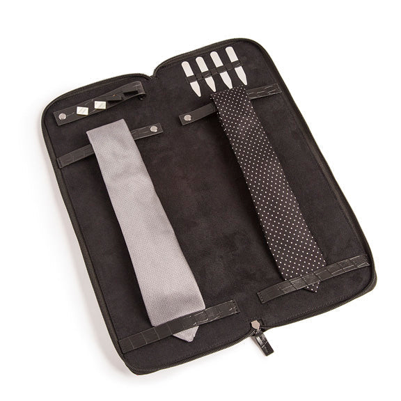 Monaco Travel Tie Case Black Croc