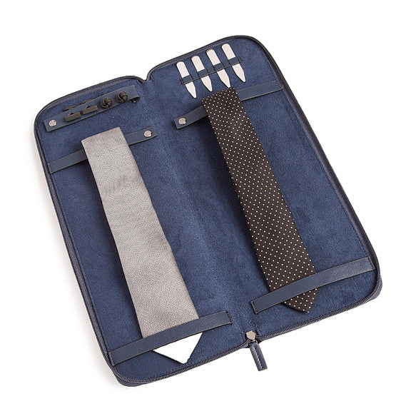 Monaco Travel Tie Case Blue