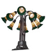24" High Stained Glass Pond Lily 10 Light Table Lamp