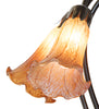 16" High Amber Tiffany Pond Lily 5 Light Table Lamp