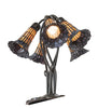 16" High Stained Glass Pond Lily 5 Light Table Lamp