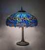 27" High Tiffany Hanginghead Dragonfly Table Lamp