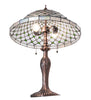23" High Diamond & Jewel Recurve Table Lamp