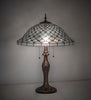 23" High Diamond & Jewel Recurve Table Lamp