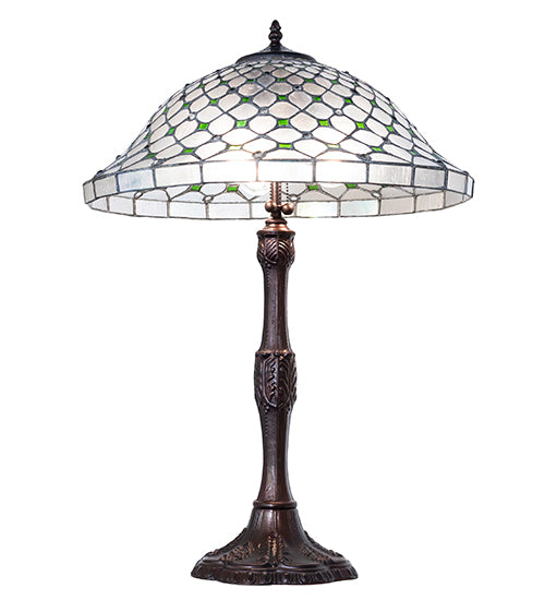 26" High Diamond & Jewel Recurve Table Lamp