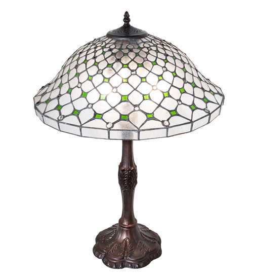 26" High Diamond & Jewel Recurve Table Lamp