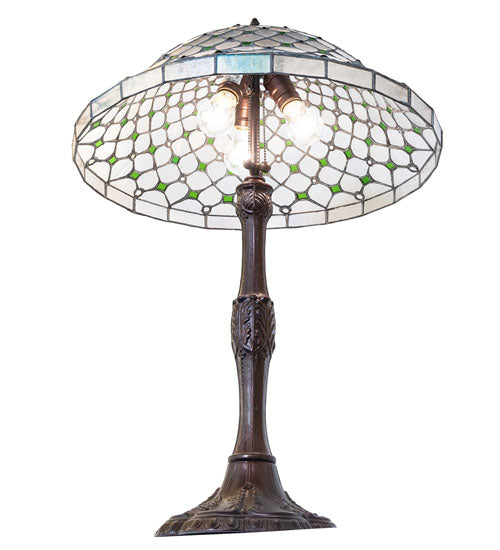 26" High Diamond & Jewel Recurve Table Lamp
