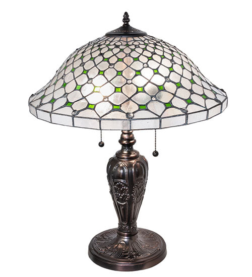 25" High Diamond & Jewel Recurve Table Lamp