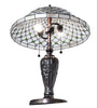25" High Diamond & Jewel Recurve Table Lamp