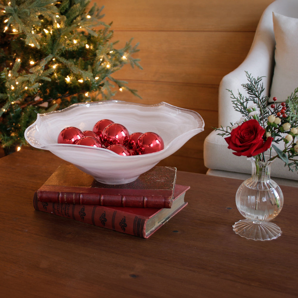 Beatriz Ball GLASS Alabaster Wave Extra Large Bowl (White)