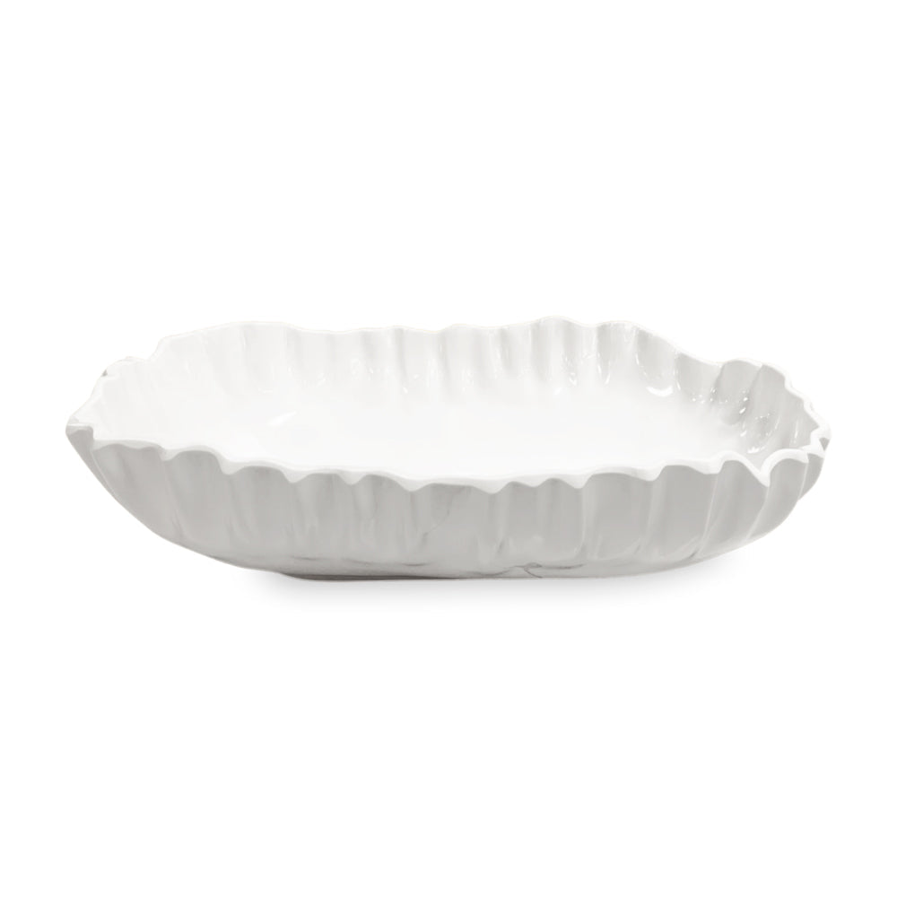 Beatriz Ball VIDA Bloom Pinched Large Oval Bowl (White)