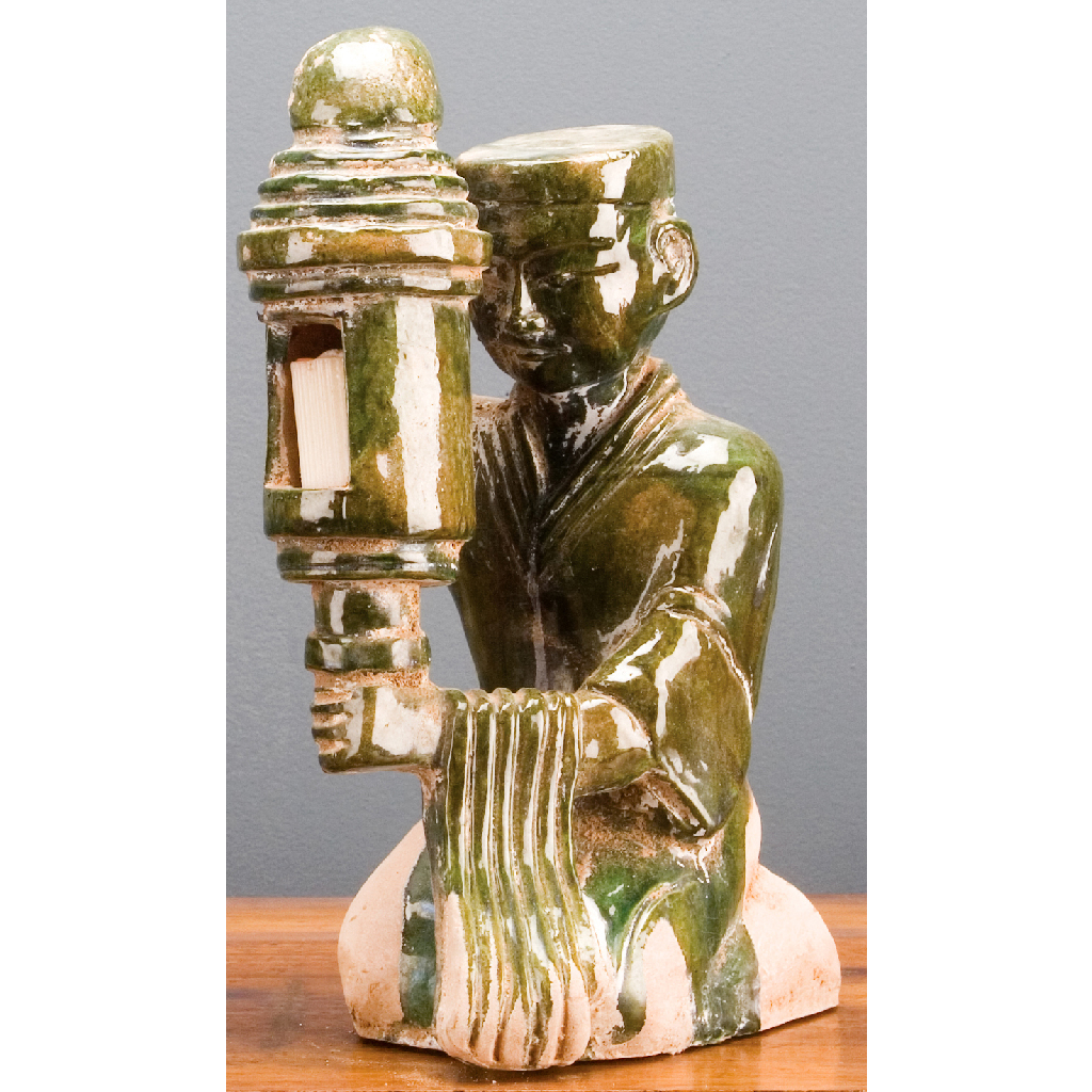 Danny's Fine Porcelain Green Mudman - Candle Lantern