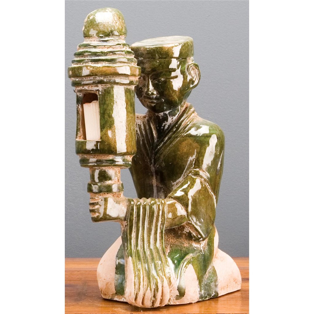 Danny's Fine Porcelain Green Mudman - Candle Lantern