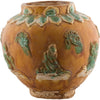 Danny's Fine Porcelain 10 X 9.75" Vase -Brown Color