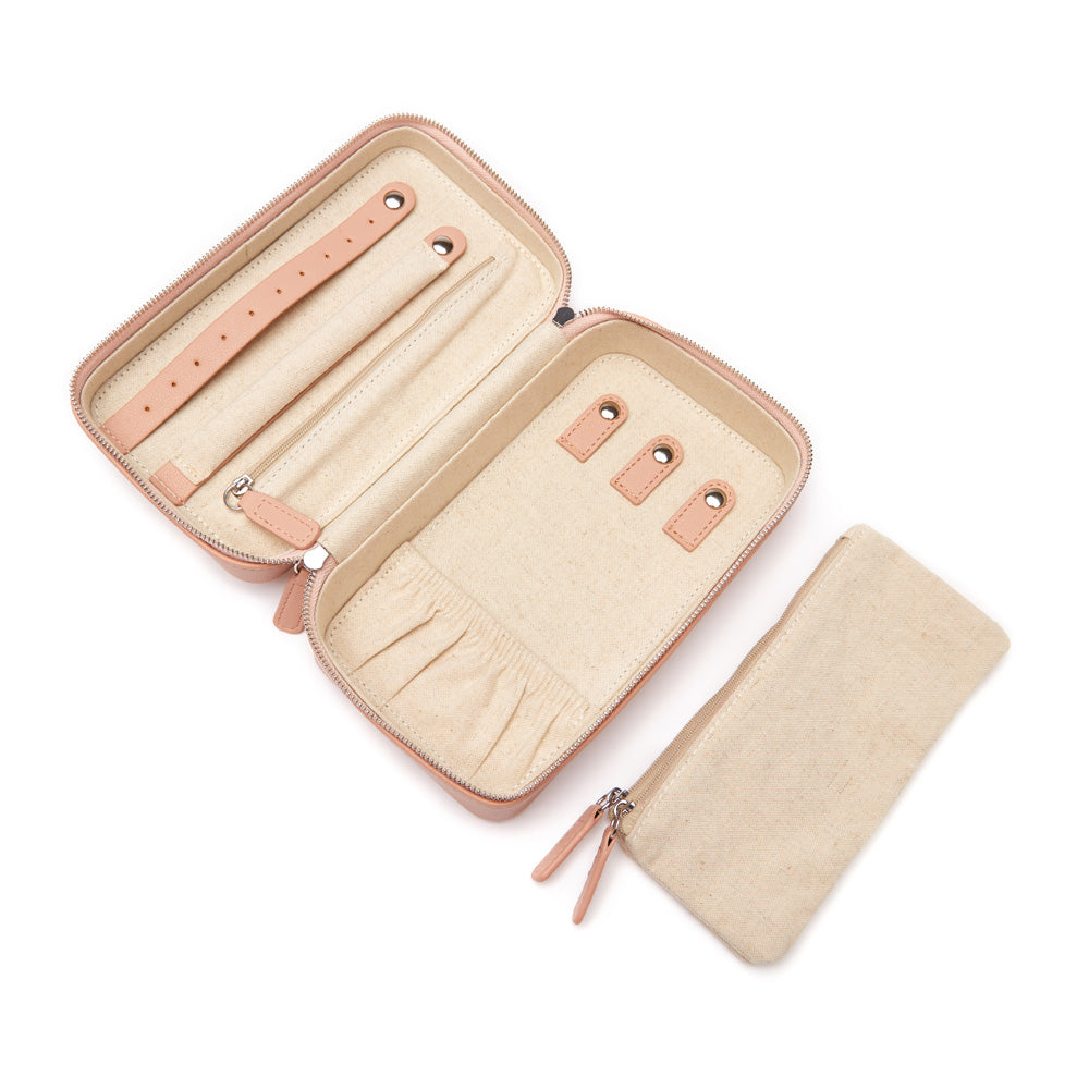 Luna Medium Travel Jewelry Case Blush