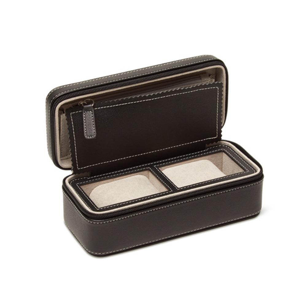 Riley Dual Watch Travel Case Black