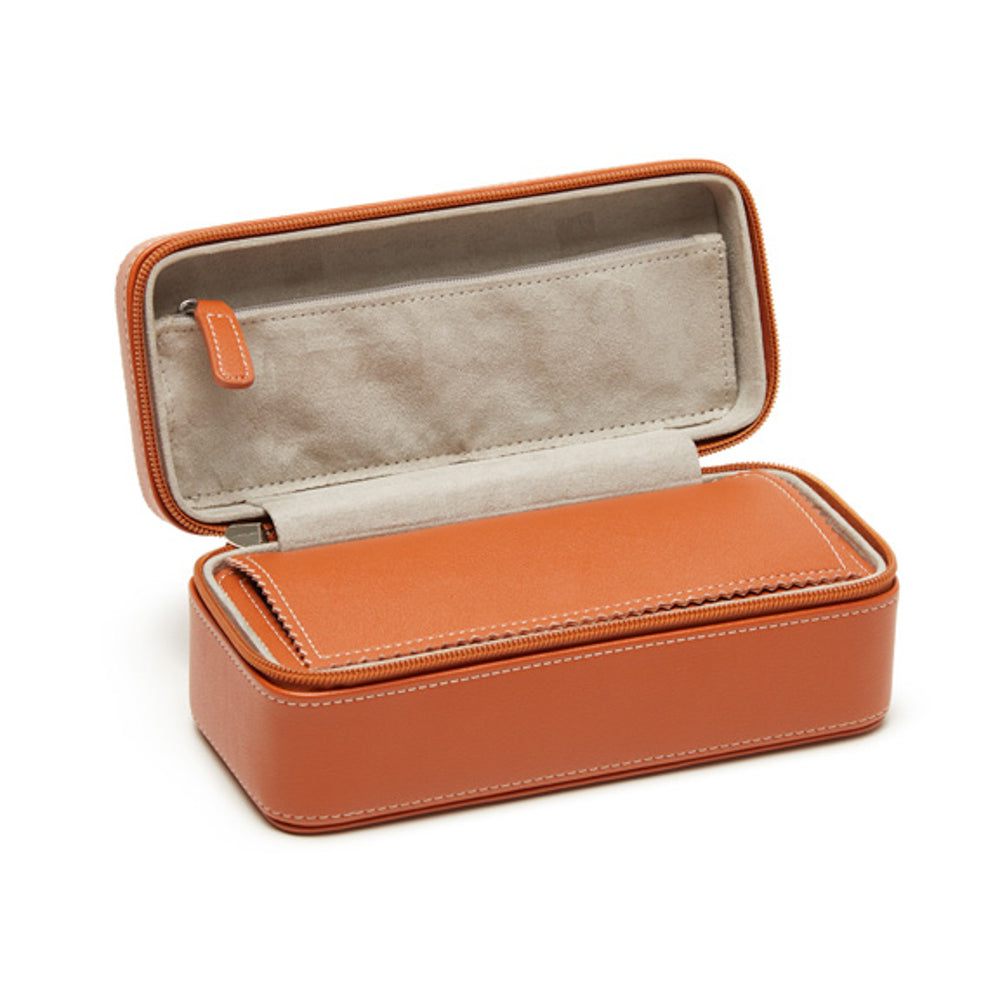 Riley Dual Watch Travel Case Brown