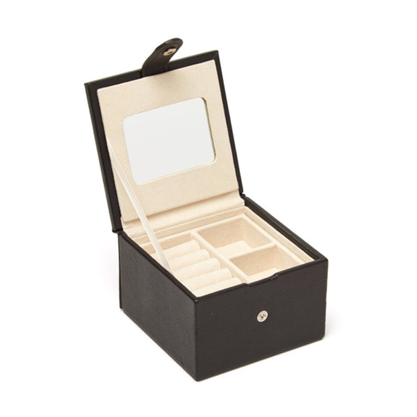 Jodi 2 Tray Small Jewelry Box Black